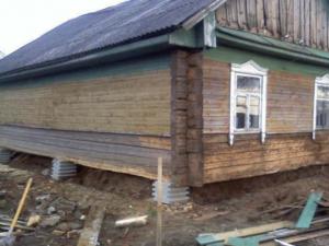 Как произвести замену фундамента под деревянным домом Как заменить фундамент под деревянным домом